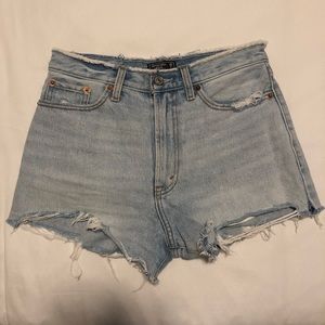 Abercrombie and Fitch light wash denim shorts